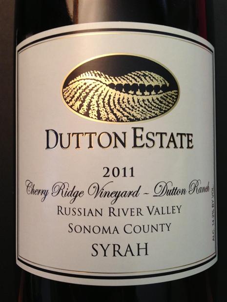 达顿达顿牧场西拉干红Dutton Estate Dutton Ranch Syrah