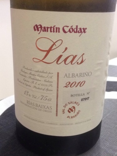 马丁﹒歌达仕利亚斯阿尔巴利诺干白Bodegas Martin Codax Lias Albarino