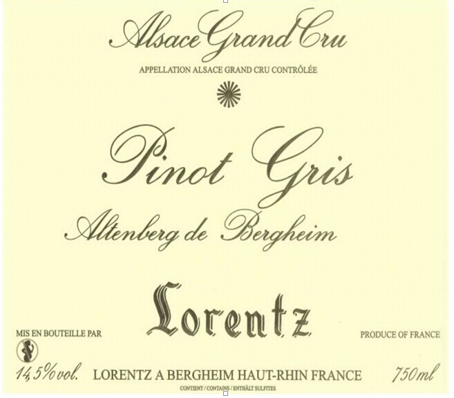 Gustave Lorentz Pinot Gris Altenberg de Bergheim