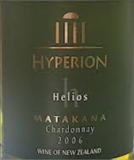 海波龙酒庄太阳神霞多丽干白Hyperion Wines Helios Chardonnay