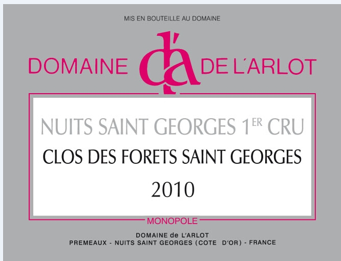 德拉尔劳福茨圣乔治干红Domaine de l'Arlot Clos des Forets Saint-Georges Monopole