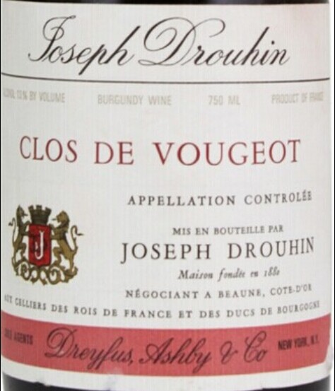 约瑟夫杜鲁安伏旧园干红Joseph Drouhin Clos de Vougeot