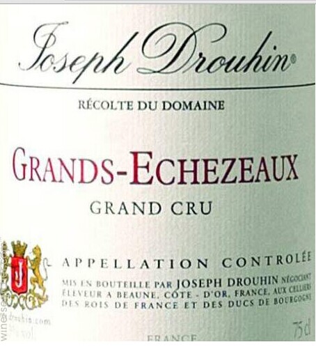 约瑟夫杜鲁安大依瑟索园干红Joseph Drouhin Grands-Echezeaux Grand Cru