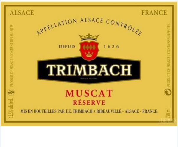 婷芭克世家珍藏麝香干白F.E. Trimbach Reserve Muscat