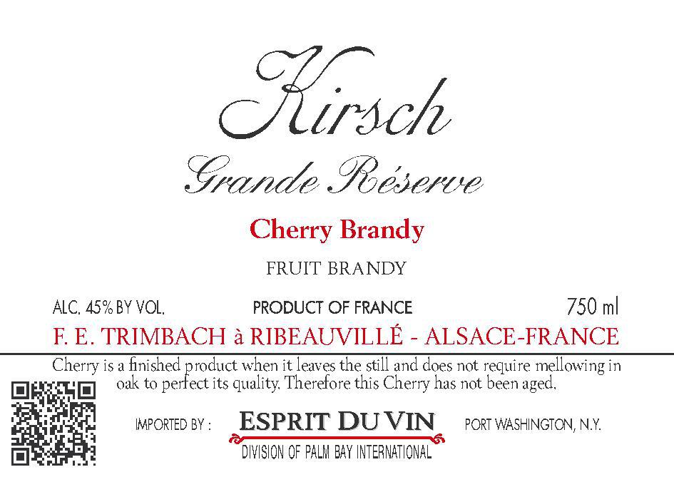 婷芭克世家樱桃白兰地F.E. Trimbach Kirsch Eau de Vie Cherry Brandy