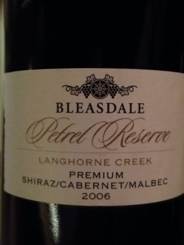 宝黛高级马尔贝克干红Bleasdale Premium Malbec