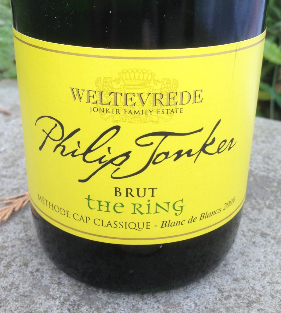 伟铁芙雷德菲利普穹克白中白干型起泡酒Weltevrede Philip Jonker Brut The Ring