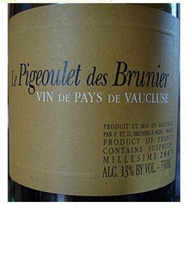 老电报皮杰勒-布鲁尼尔干白Domaine du Vieux Telegraphe Le Pigoulet de Brunier Blanc