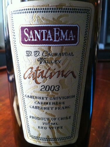 圣艾玛卡塔丽娜赤霞珠佳美娜品丽珠干红Santa Ema Catalina Cabernet Sauvignon Carmenere Cabernet Franc