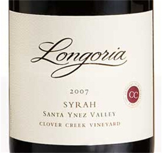 朗格利亚三叶草溪园西拉干红Longoria Wines Clover Creek Vineyard Syrah