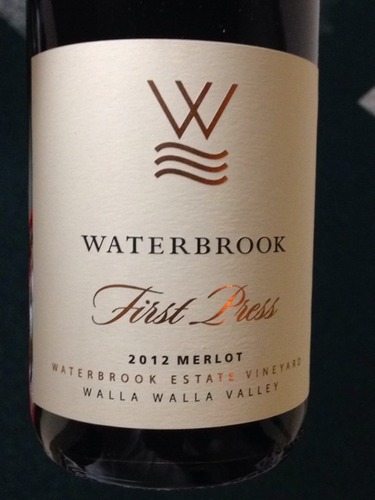 水博客梅洛干红Waterbrook First Press Merlot