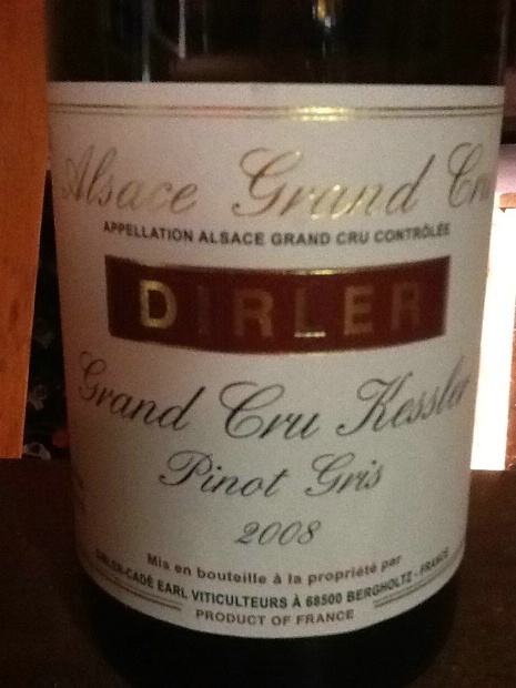 凯德酒庄凯斯勒灰皮诺干白Domaine Dirler-Cade Pinot Gris Kessler