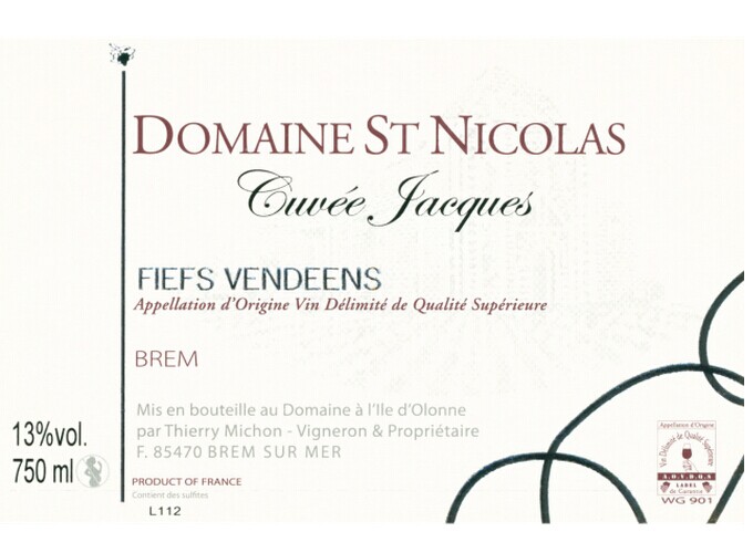 Domaine Saint Nicolas Fiefs Vendeens Jacques