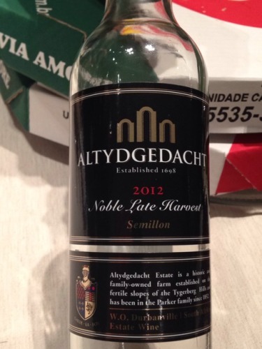 阿泰吉达贵族晚收赛美容白Altydgedacht Semillon Noble Late Harvest