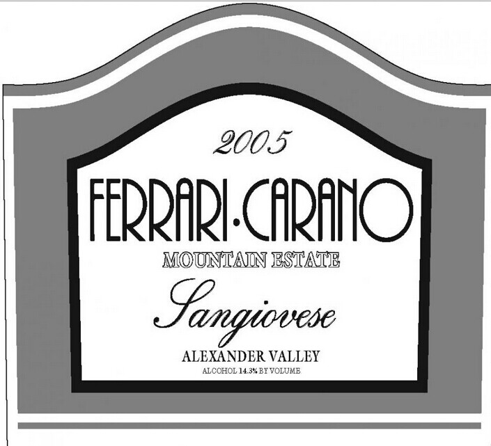 法拉利山园桑娇赛维干红Ferrari-Carano Mountain Estate Sangiovese