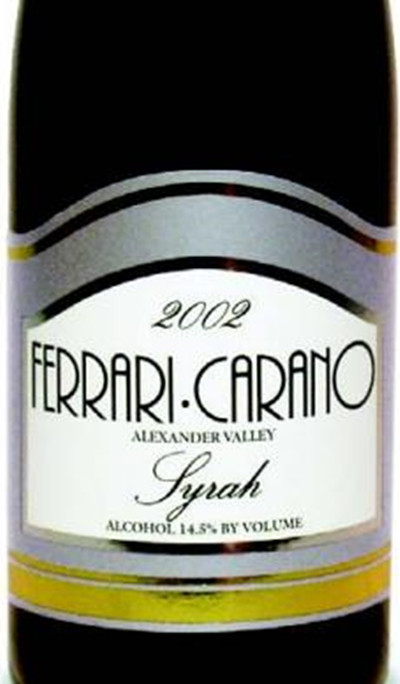 法拉利卡诺酒庄西拉干红Ferrari Carano Syrah