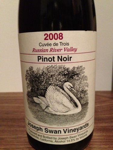 约瑟夫斯旺三号系列黑皮诺干红Joseph Swan Vineyards Cuvee de Trois Pinot Noir