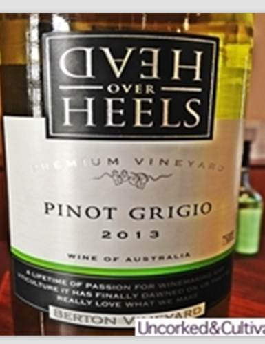 伯顿园颠覆系列灰皮诺干白Berton Vineyard Head Over Heels Pinot Grigio