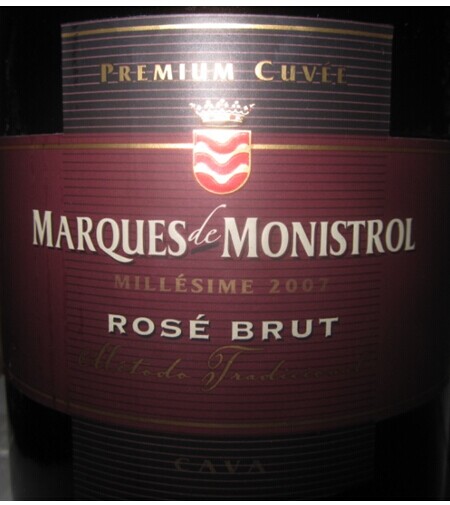 曼尼斯特洛顶级卡瓦桃红起泡酒Marques de Monistrol Premium Cuvee Brut Rose Cava