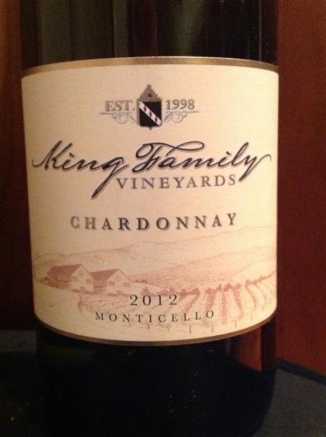 皇家酒庄霞多丽干白King Family Vineyards Chardonnay