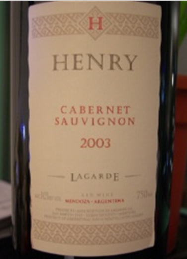 拉歌亨利赤霞珠干红Lagarde Henry Cabernet Sauvignon