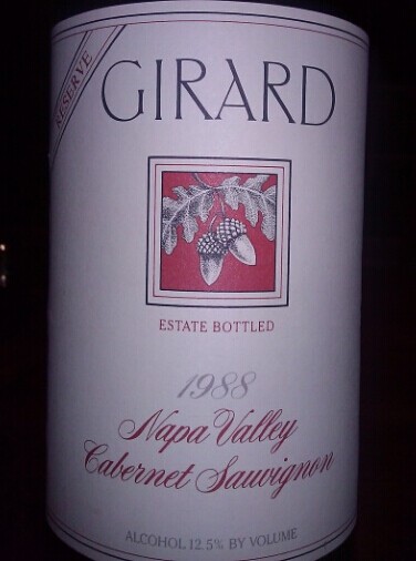 吉哈德珍藏赤霞珠干红Girard Reserve Cabernet Sauvignon