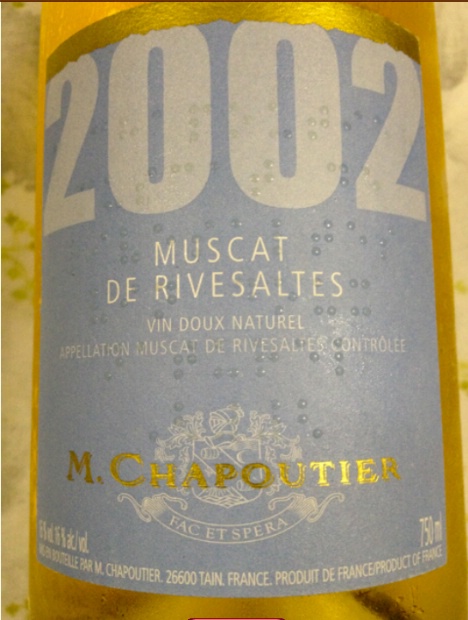 莎普蒂尔里韦萨尔特麝香甜白M. Chapoutier Muscat de Rivesaltes