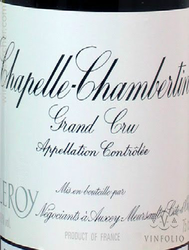 勒桦香贝丹教堂园干红Domaine Leroy Chapelle-Chambertin