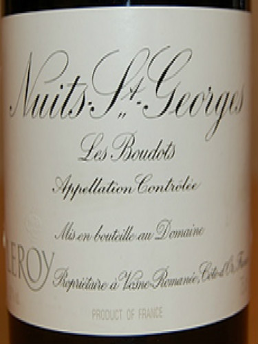 勒桦布多园干红Domaine Leroy Les Boudots