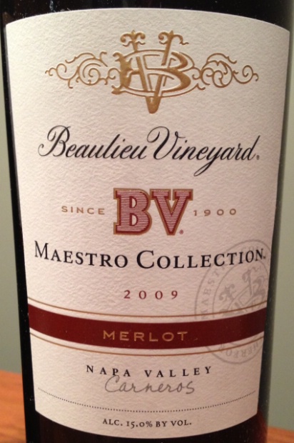 柏里欧大师典藏梅洛干红Beaulieu Vineyard BV Maestro Collection Merlot