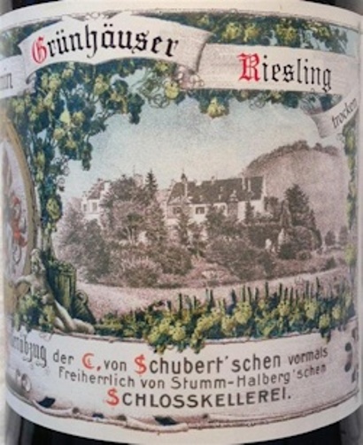 翠绿雷司令白（QBA）C. von Schubert Maximin Grunhauser Riesling Qba