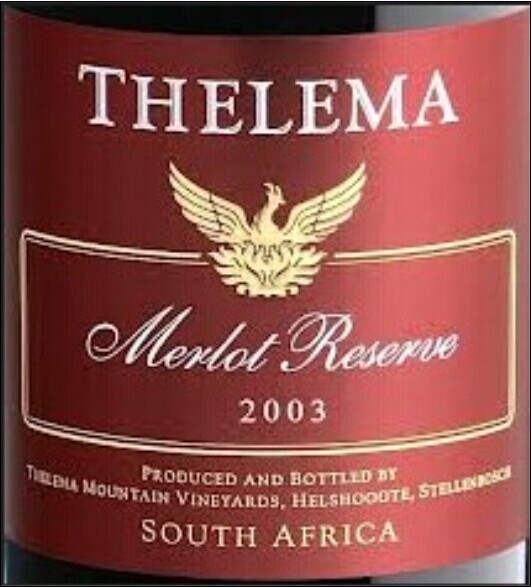 泰勒玛珍藏梅洛干红Thelema Mountain Vineyards Merlot Reserve