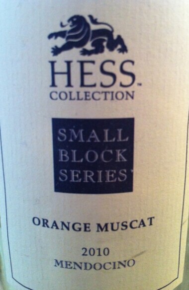 赫斯小区精选黄麝香干白Hess Small Block Series Orange Muscat