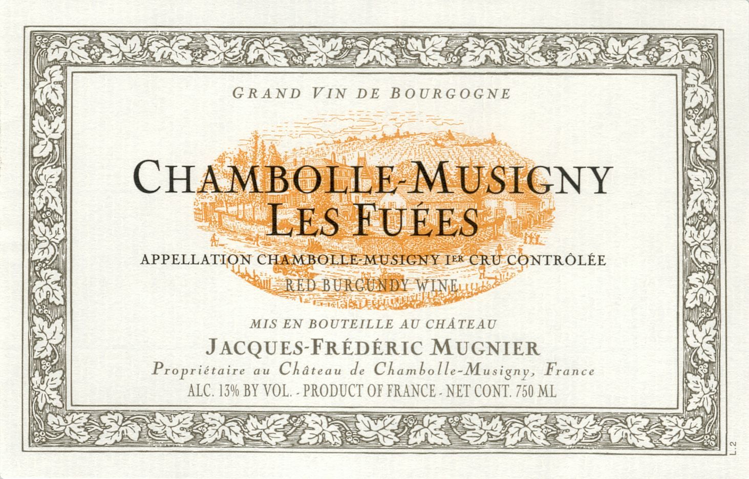 木尼艾酒庄干红（香波-慕西尼村）Domaine Jacques-Frederic Mugnier Chambolle-Musigny Les Fuees