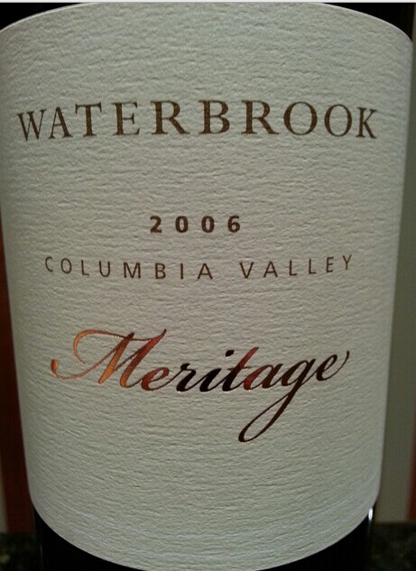 水博客梅里蒂奇干红Waterbrook Meritage