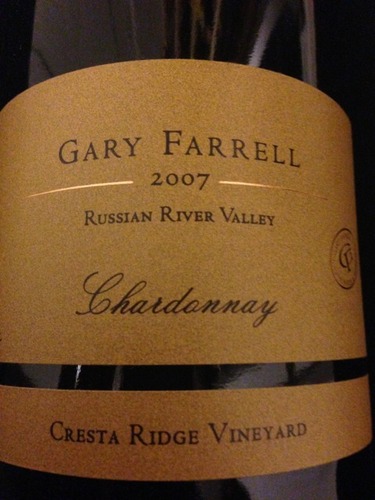 法雷尔登峰脊庄园霞多丽干白Gary Farrell Cresta Ridge Vineyard Chardonnay