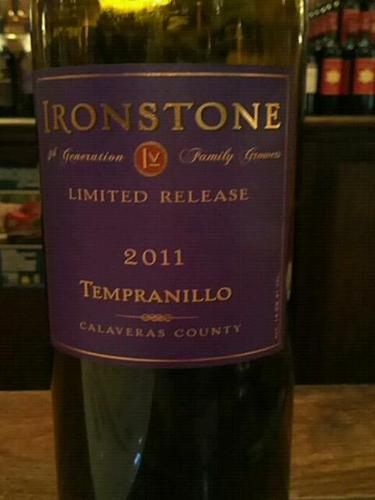 铁石限量丹魄干红Ironstone Vineyards Limited Release Tempranillo