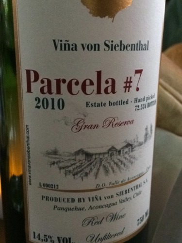 斯尔本塔帕塞拉7号珍藏干红Vina Von Siebenthal Parcela 7 Reserva