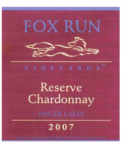 奔狐珍藏霞多丽干白Fox Run Vineyards Reserve Chardonnay