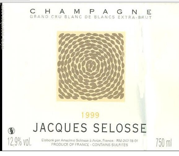 瑟洛斯卡雷莱白中白高级园超级香槟Jacques Selosse Les Carelles Blanc de Blancs Grand Cru Extra Brut