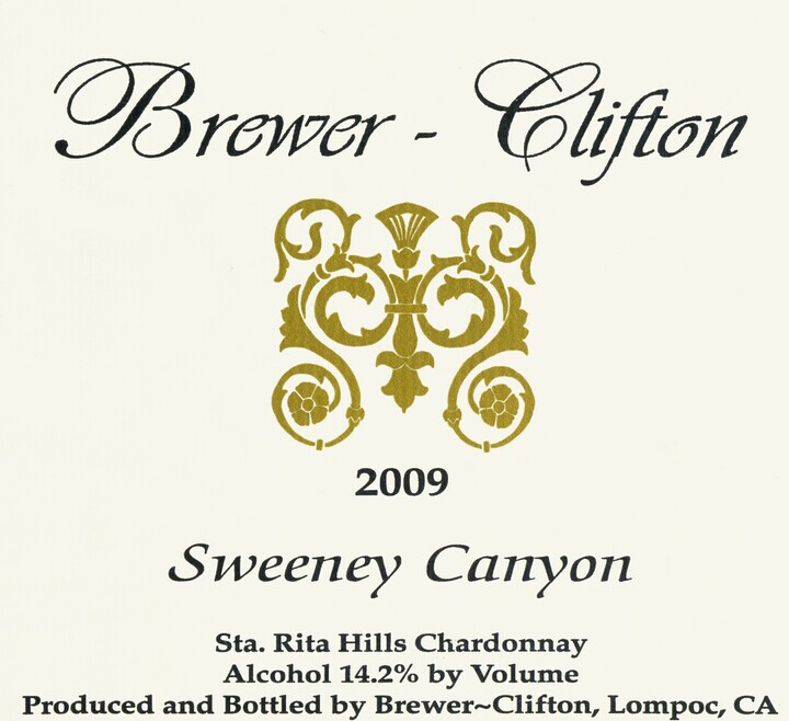 克林顿斯维尼峡谷霞多丽干白Brewer-Clifton Sweeney Canyon Chardonnay