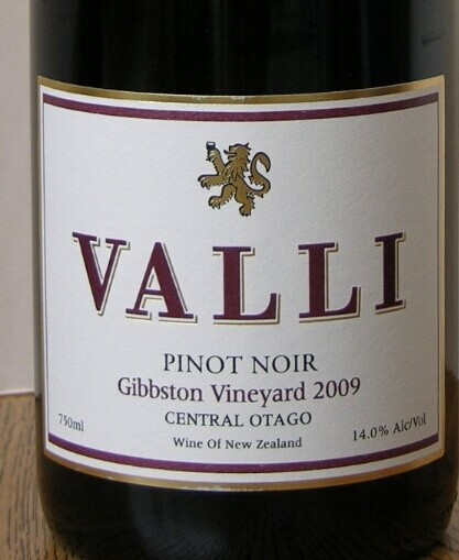 瓦利黑皮诺干红Valli Wines Pinot Noir