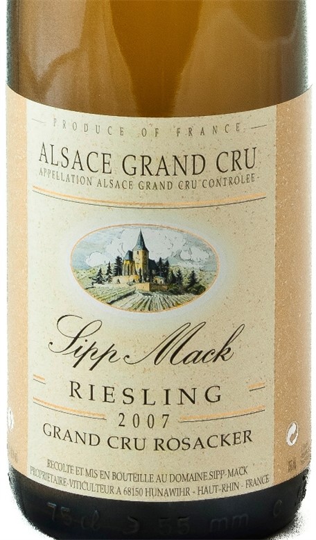 西普麦克罗萨克雷司令干白Domaine Sipp Mack Riesling Rosacker