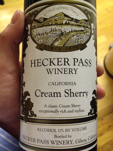 赫克帕斯奶油雪利风格加强酒Hecker Pass Cream Sherry