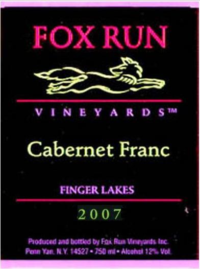 奔狐品丽珠干红Fox Run Vineyards Cabernet Franc