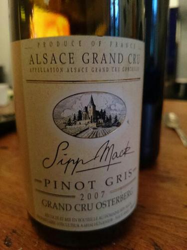 西普麦克奥斯特伯格灰皮诺干白Domaine Sipp Mack Pinot Gris Osterberg