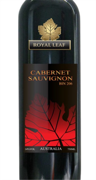 君叶BIN206赤霞珠干红Royal leaf BIN 206 Cabernet Sauvignon