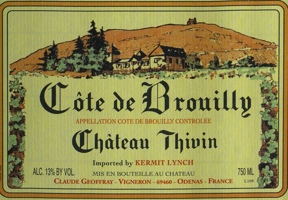 chateau thivin gamay (Cote de brouilly)