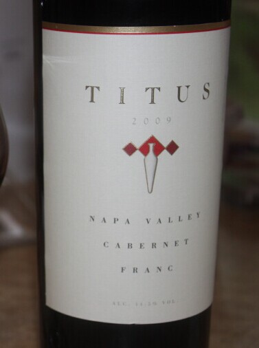 泰特斯品丽珠干红Titus Vineyards Cabernet Franc