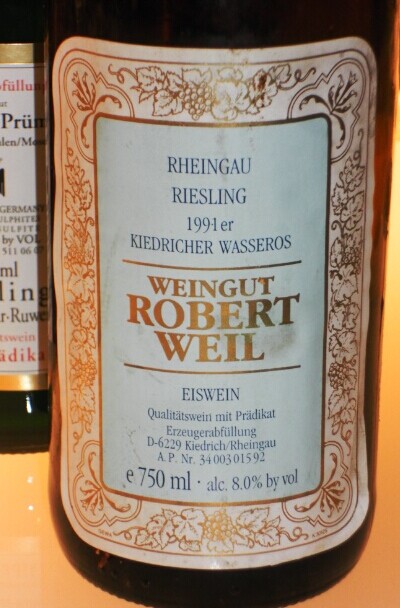 罗伯特威尔瓦索雷司令冰白Weingut Robert Weil Kiedricher Wasseros Riesling Eiswein